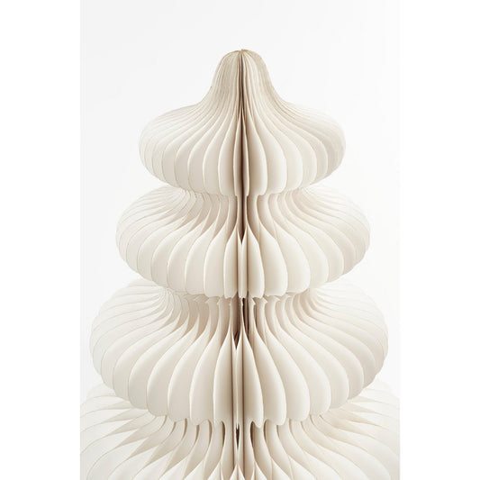 Decoratie Kerstboom - H152 x  Ø104 cm - Papier - FSC 100% - Wit
