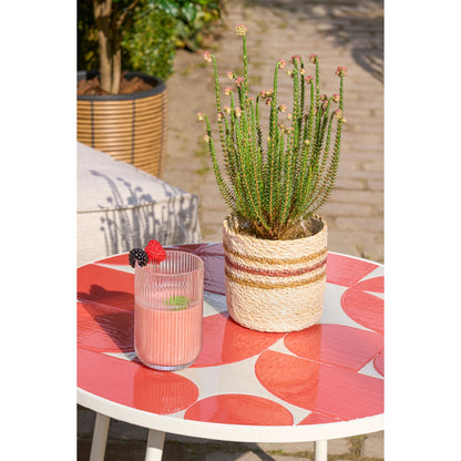 Bologna Bijzettafel Buiten - H38 x Ø58 cm - Metaal - Rood