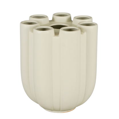 Minda Tulpenvaas - H34 x Ø28 cm - Keramiek - Taupe