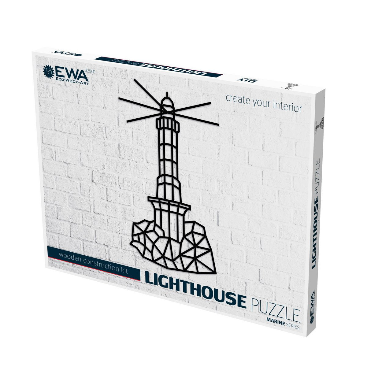 Eco Wood Art (EWA) Wandpuzzel Lighthouse, 1546, 50,5x87x0,7cm
