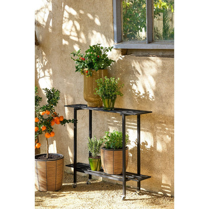 Durban Bloempot Buiten - Set van 3 - H36 x Ø40 cm - Gerecycled Plastic - Bruin