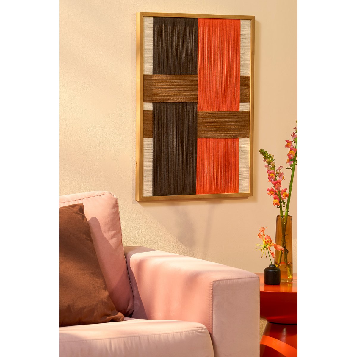 Kuba Wanddecoratie - L50 x B3 x H70 cm - FSC 100% - Katoen - Oranje