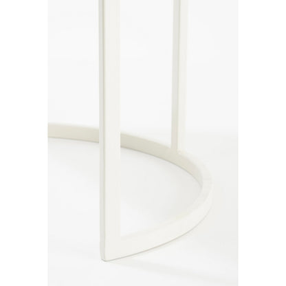 Bologna Bijzettafel Buiten - Set van 2 - L45 x B23 x H58 cm - Metaal - Rood
