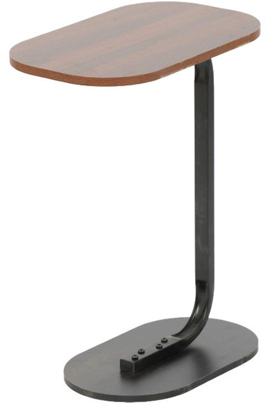 Ceruzo Bijzettafel - Bruin - Banktafel - Metaal Met Hout - 45X28X60 Cm
