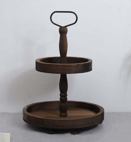 Ceruzo Etagere - Paulownia Hout - Luxe Uitvoering - 40 Cm Hoog