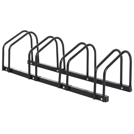 Ceruzo Fietsenrek Voor 4 Fietsen - 100 Cm - Vloermontage - Zwart