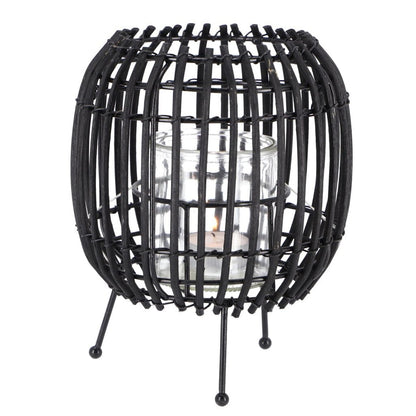 Overige Merken Lantaarn Rattan 20 Cm Beige/Zwart Assorti