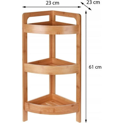 Excellent Houseware Badkamerrek 3 Etages 61X23 Cm Bamboe