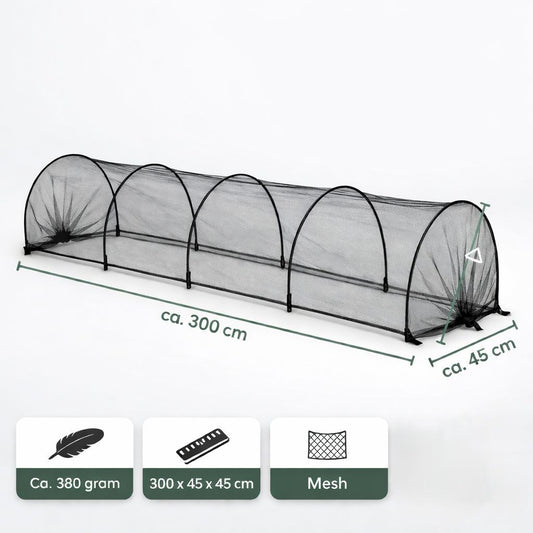 Ceruzo Kweektunnel Insectennet- 3 Meter - Opvouwbaar - Tegen Ongedierte