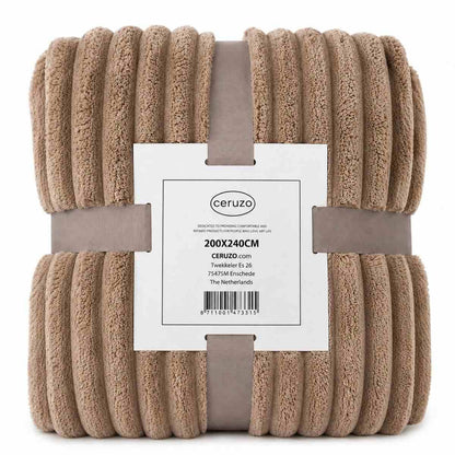 Ceruzo Fleece Deken - 200X240 Cm - Taupe