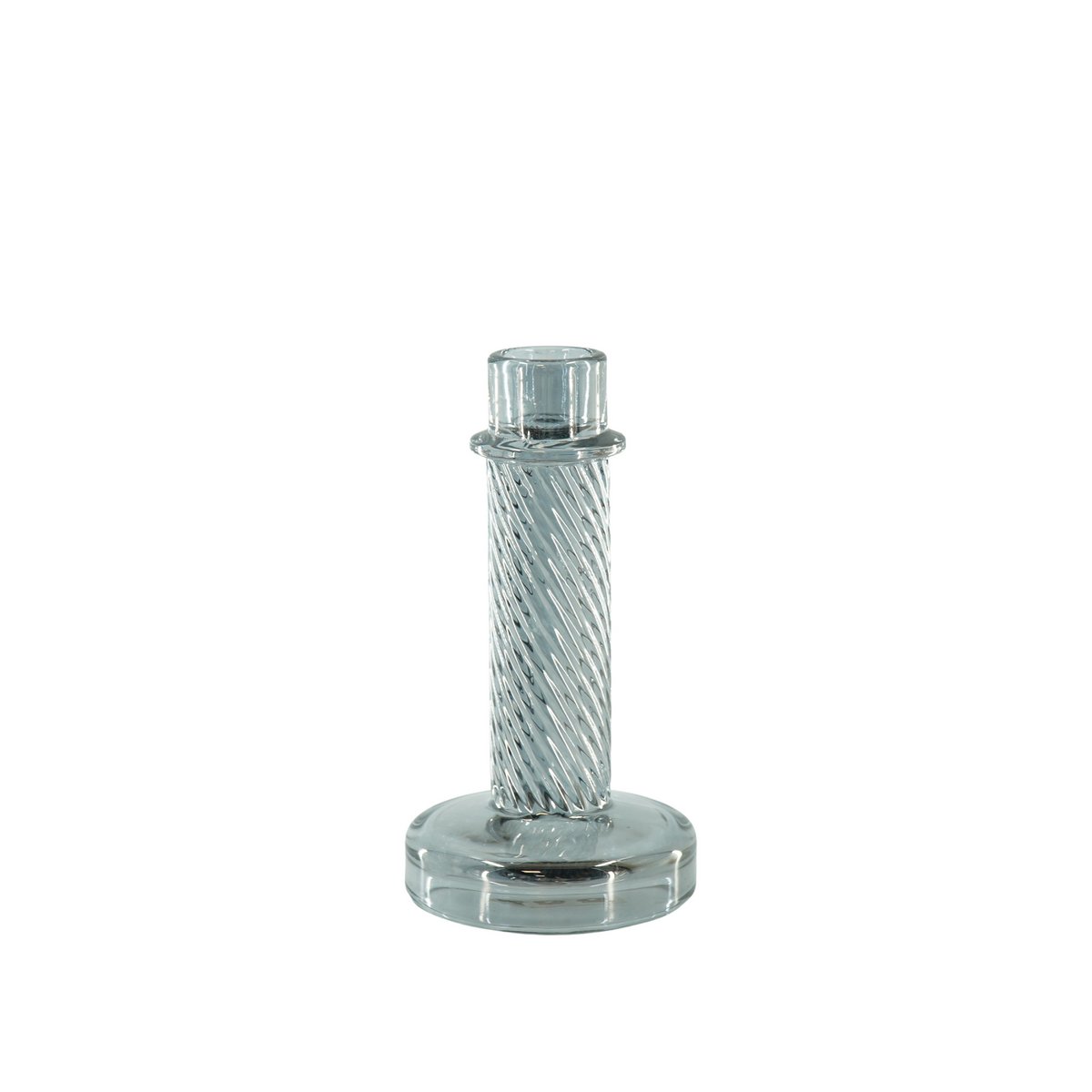 Kaarshouder - Glas - Smokey - 8x15cm