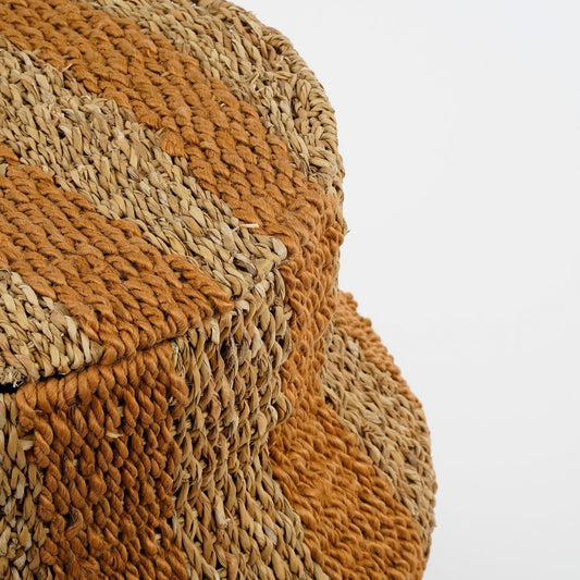 Tacoma Opbergmand met Deksel - H47 x Ø50 cm - Jute - Geel