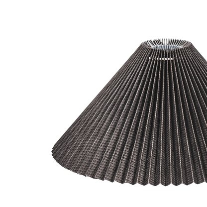Lampenkap - Geplooid - Polyester - Zwart - 8x35x21cm