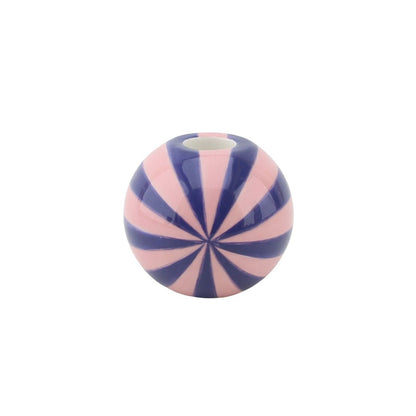 Kandelaar - Swirl - Dolomite - Blauw/roze - 7x7x7cm