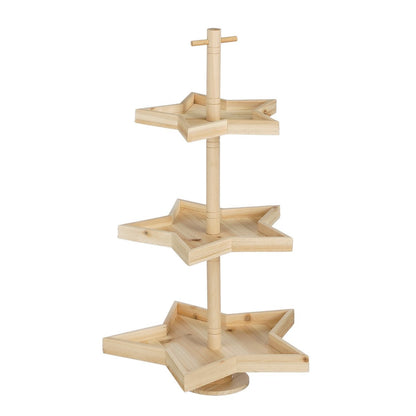 Etagère - L30 x B29 x H52 cm - Dennenhout - FSC 100% - Bruin
