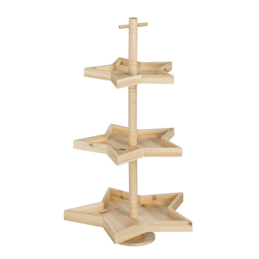 Etagère - L30 x B29 x H52 cm - Dennenhout - FSC 100% - Bruin