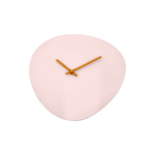 Klok- wandklok organisch- roze/ oranje- 30x30x0,5 cm