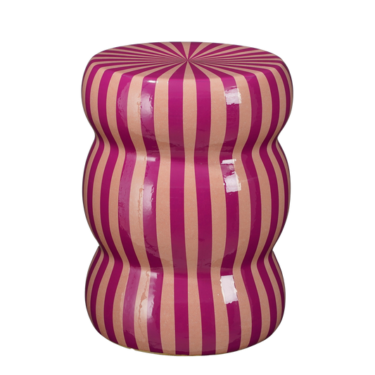 Skipper Bijzettafel - H44 x Ø32 cm - Keramiek - Paars
