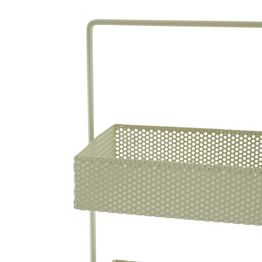 Metalen Kast - 2 lagen - Beige - 30x15x40cm