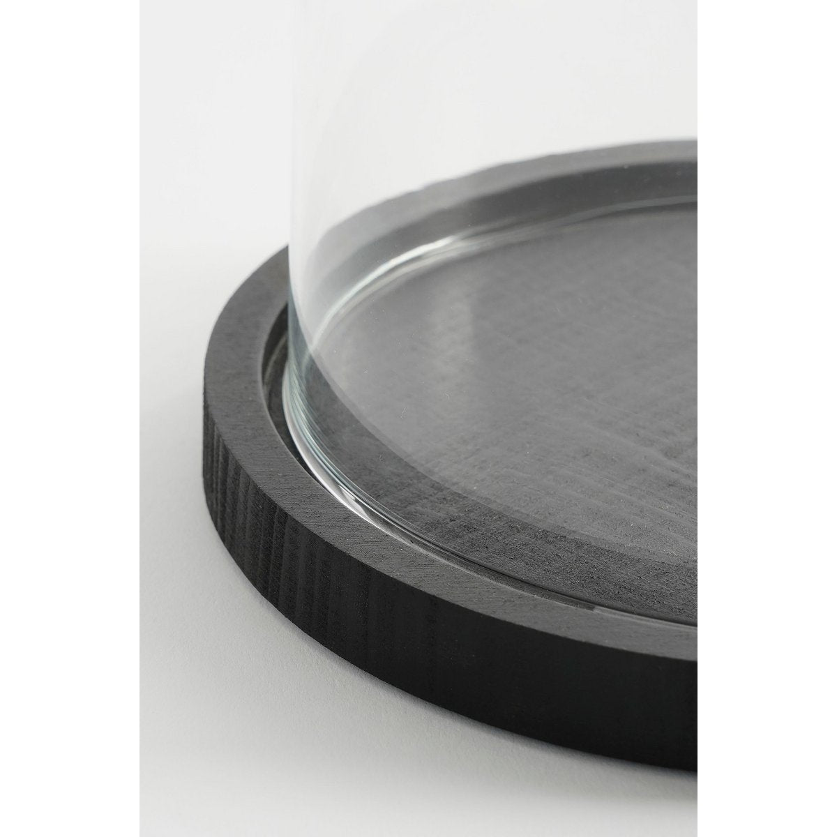 Hella Glazen Stolp - H30 x Ø21 cm - Transparant, Zwart