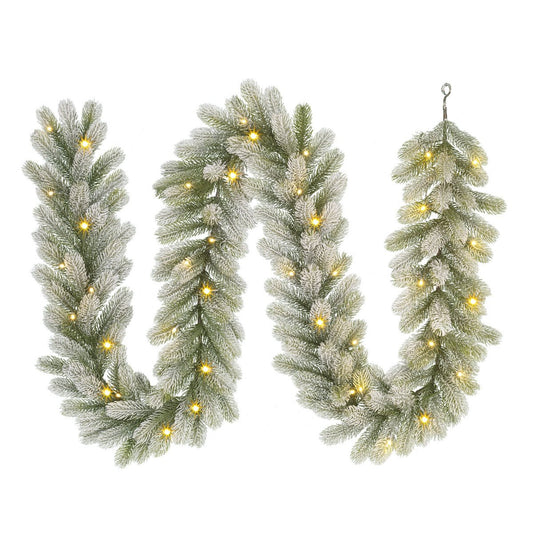 Nagoya Guirlande met LED Verlichting en Timerfunctie  - L270 x Ø20 cm - Groen