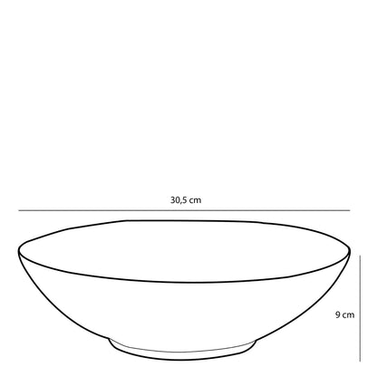 Tabo Schaal - H9 x Ø31 cm - Zwart