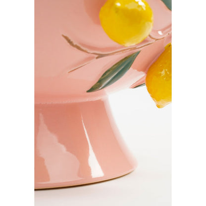 Melika Decoratie Schaal - H16 x Ø39 cm - Keramiek - Lichtroze
