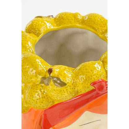 Funny Bloempot Binnen - H25 x Ø20 cm - Dolomiet - Geel