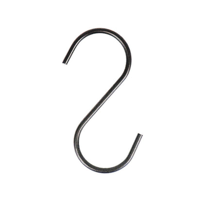S-haken - Metaal - Zwart - Set van 6 - 11x6x1cm