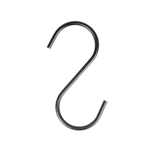 S-haken - Metaal - Zwart - Set van 6 - 11x6x1cm