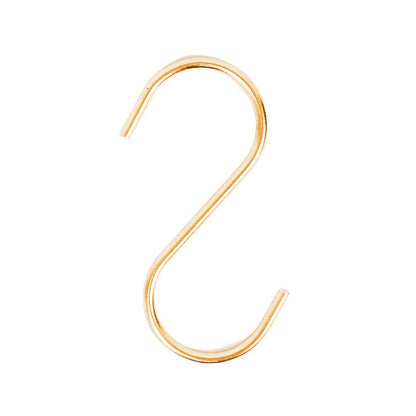 S-haken - Metaal - Goud - Set van 6 - 11x6x1cm