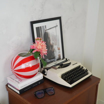 Vaas - Bloemvaas Swirl - Rood/roze - 20x20x20cm