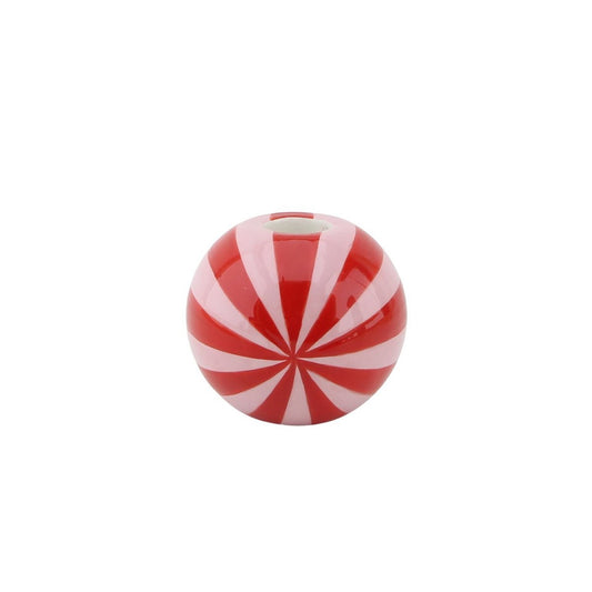 Kandelaar - Swirl- Dolomite - rood/roze - 7x7x7cm