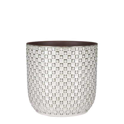 Daan Bloempot - H21 x Ø22 cm - Wit