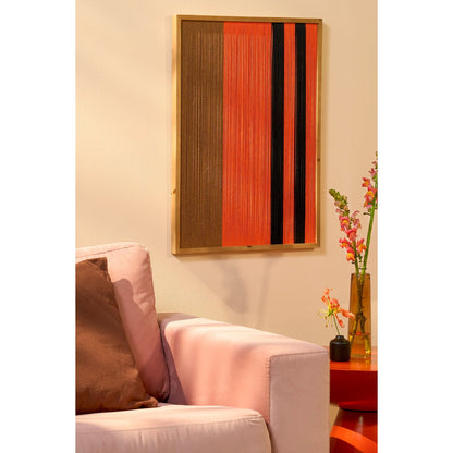 Kuba Wanddecoratie - L50 x B3 x H70 cm - FSC 100% - Katoen - Oranje