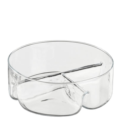 Linda Snackschaal met Vakjes - H9 x Ø26 cm - Glas - Transparant