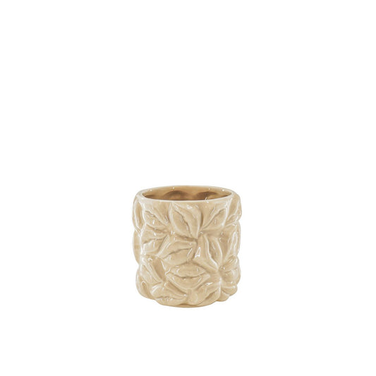 Pot - Kusjes - Keramiek - Beige -11x11x11,5cm