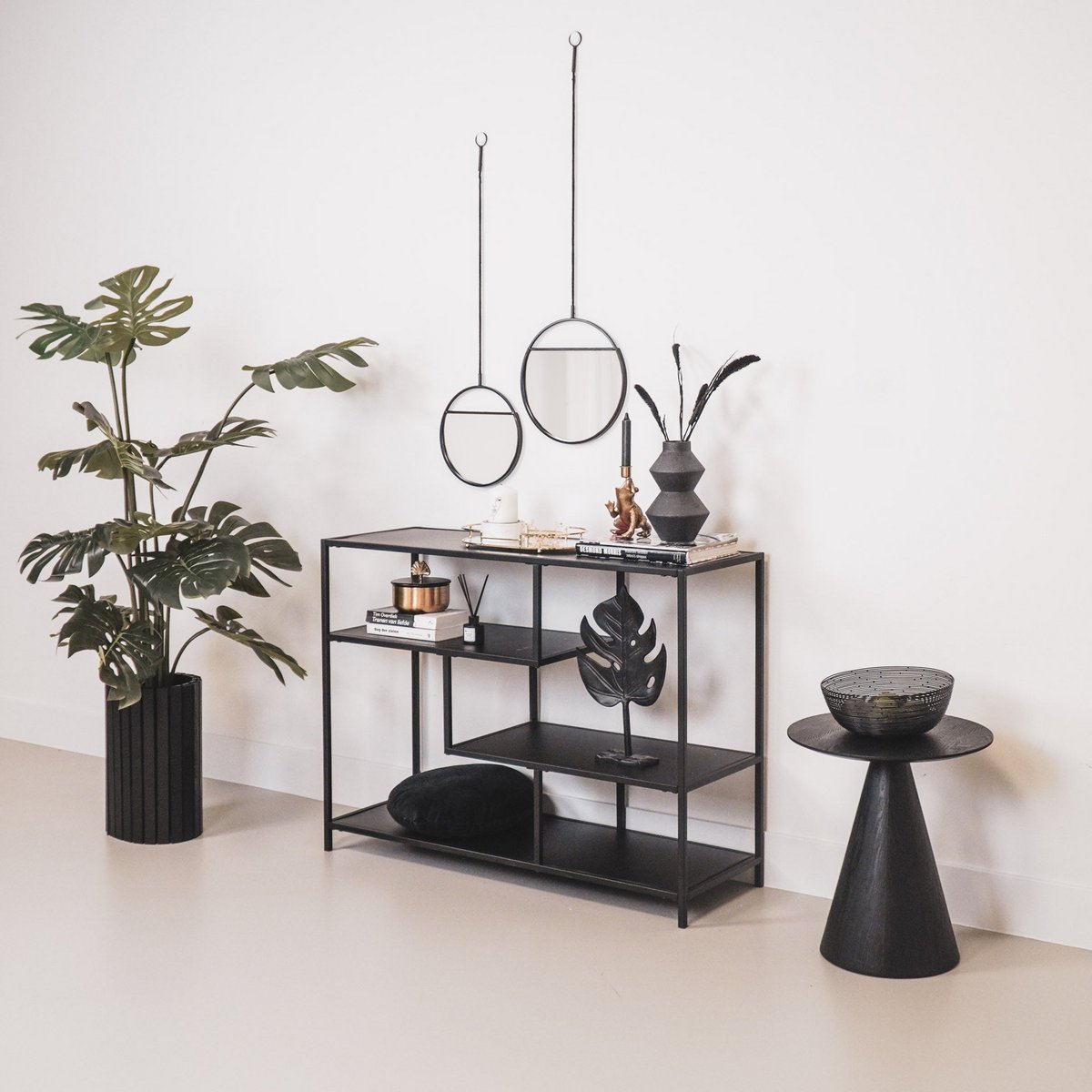 Kast - Metaal - Zwart - 100x35x75cm