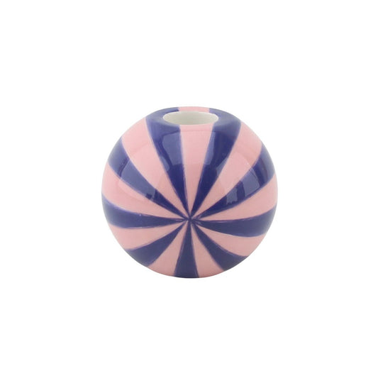 Kandelaar - Bloemvaas Swirl - Blauw/roze - 10x10x10cm