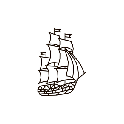Eco Wood Art (EWA) Wandpuzzel Schip, 1553, 59,7x0,7x82,7cm