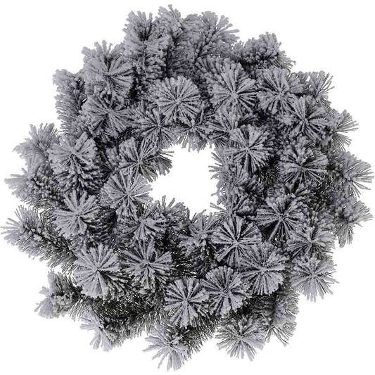 Kerstkrans - Groen Met Sneeuw - 40 Cm