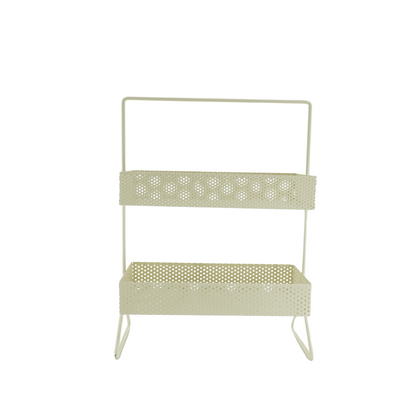 Metalen Kast - 2 lagen - Beige - 30x15x40cm