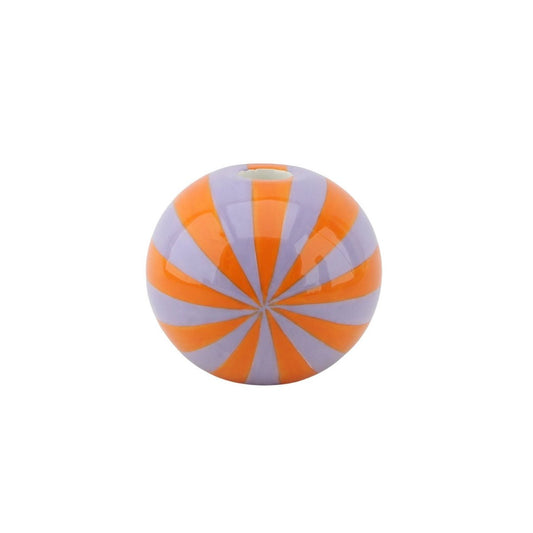 Kandelaar - Bloemvaas Swirl- oranje/lila - 10x10x10cm