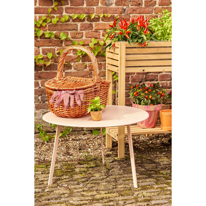 Seatle Bijzettafel voor Buiten - H38 x Ø58 cm - Metaal - Lichtroze