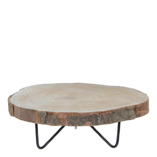 Pia Boomstam Bijzettafel - H14 x Ø40 cm - Lichtbruin