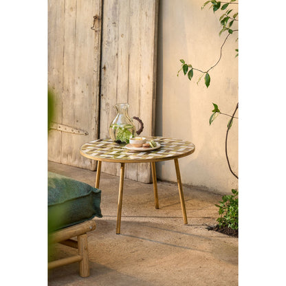 Alanza Bijzettafel Buiten - H38 x Ø58 cm - Metaal - Groen