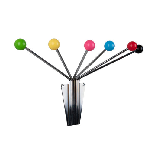 Hoedenrek Neptunus Chroom m. Gekleurde Ballen Groot